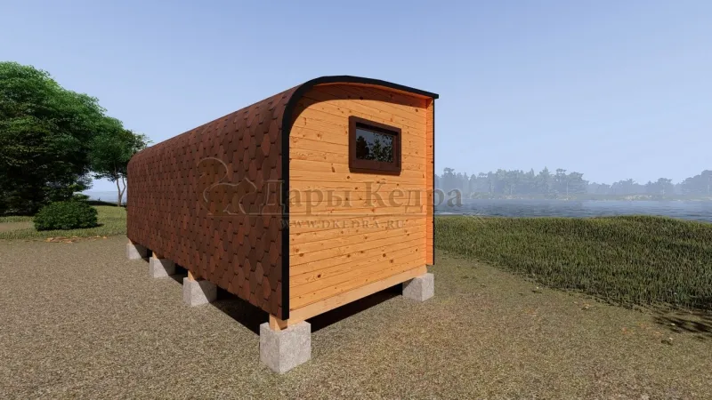 Баня «Парус» из кедра 6х2,2 метра